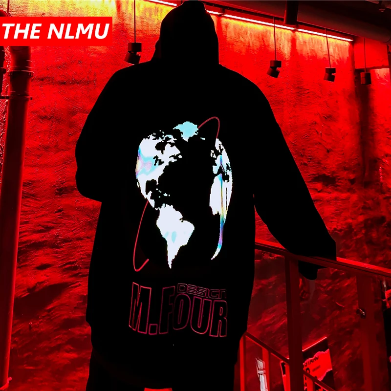 Мужская толстовка с капюшоном в стиле хип хоп|Мужские толстовки и свитшоты| |