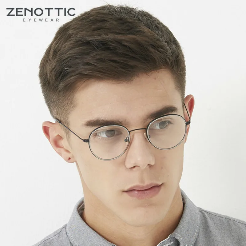 ZENOTTIC брендовые дизайнерские ретро круглые очки оправа для мужчин и женщин