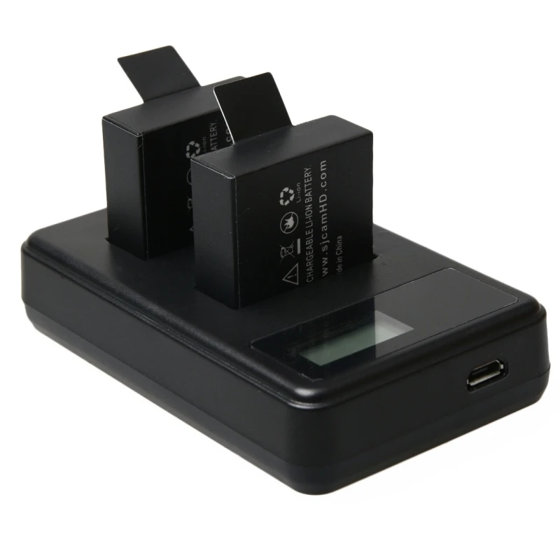 Для SJ4000 Зарядное устройство USB ЖК двойное зарядное батарея sj7000 sj5000 sj6000 sj4000 SJ M10 для SJCAM Спортивная