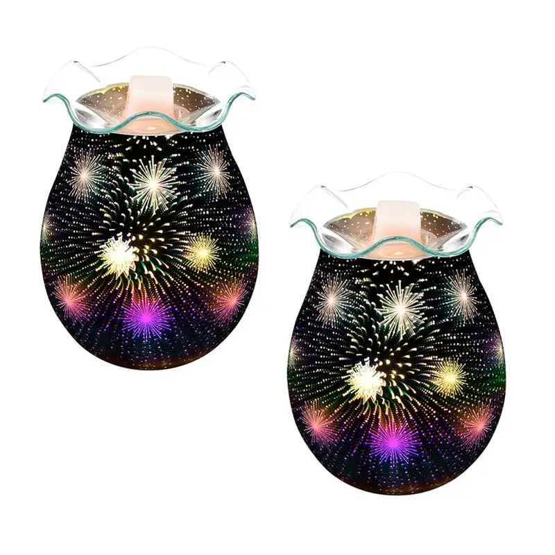 2020 3D стеклянная лампа в виде фейерверка воск для плавкого эфирного масла