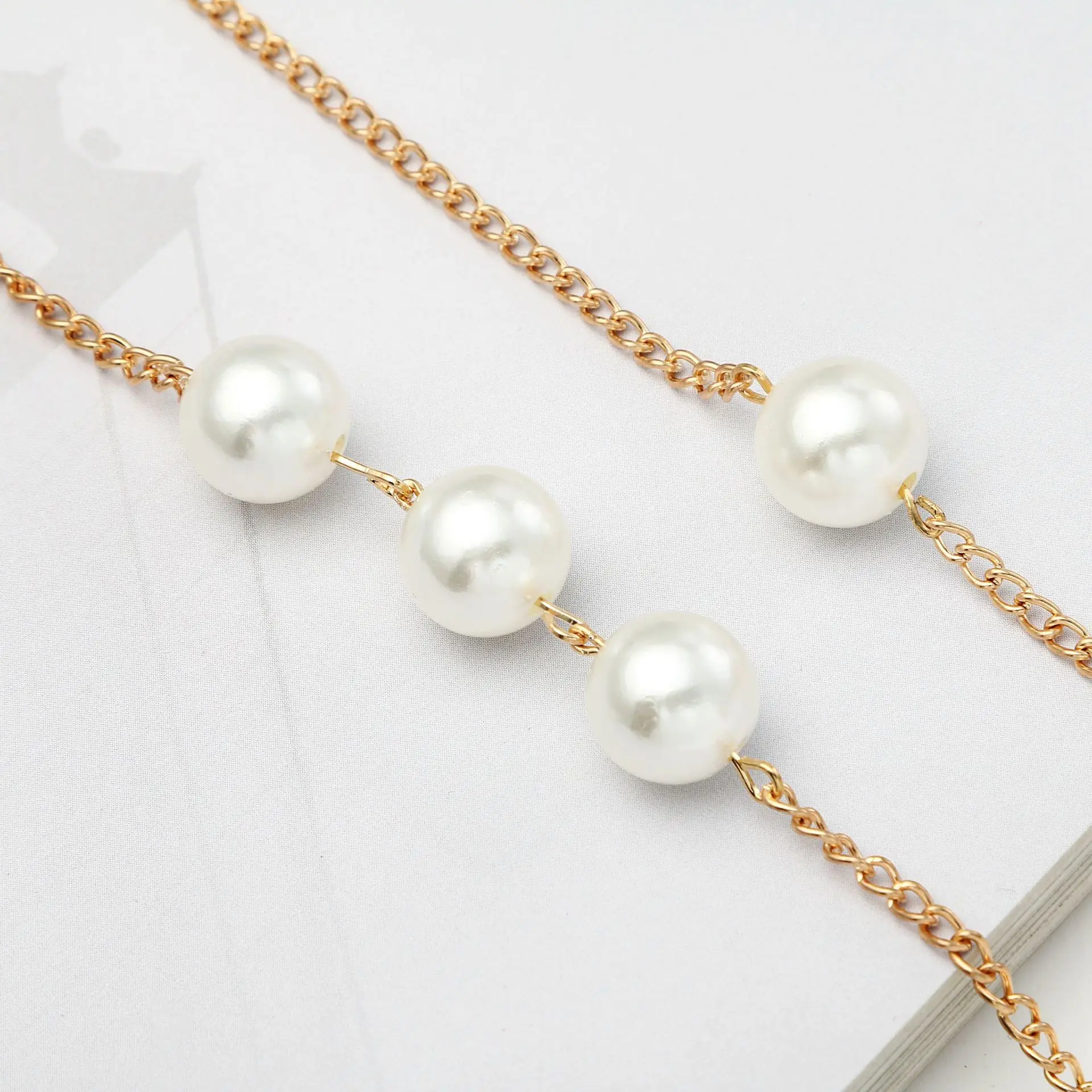 Цепочка для очков мужчин и женщин роскошная цепь солнцезащитных с жемчугом