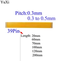 yuxi forward direction 39 pin ffc fpc flexible flat cable pitch 0 3mm same direction length 20mm 60mm 70mm 100mm 120mm 200mm