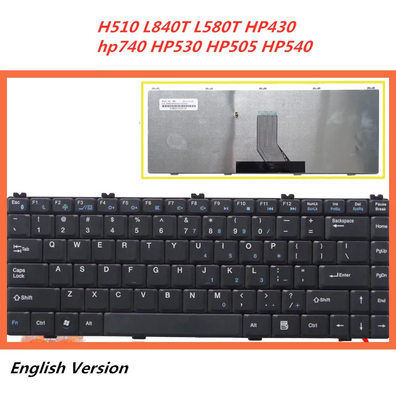 Клавиатура на английском языке для ноутбука Hasee H510 L840T L580T HP430 hp740 HP530 HP505 HP540 сменная