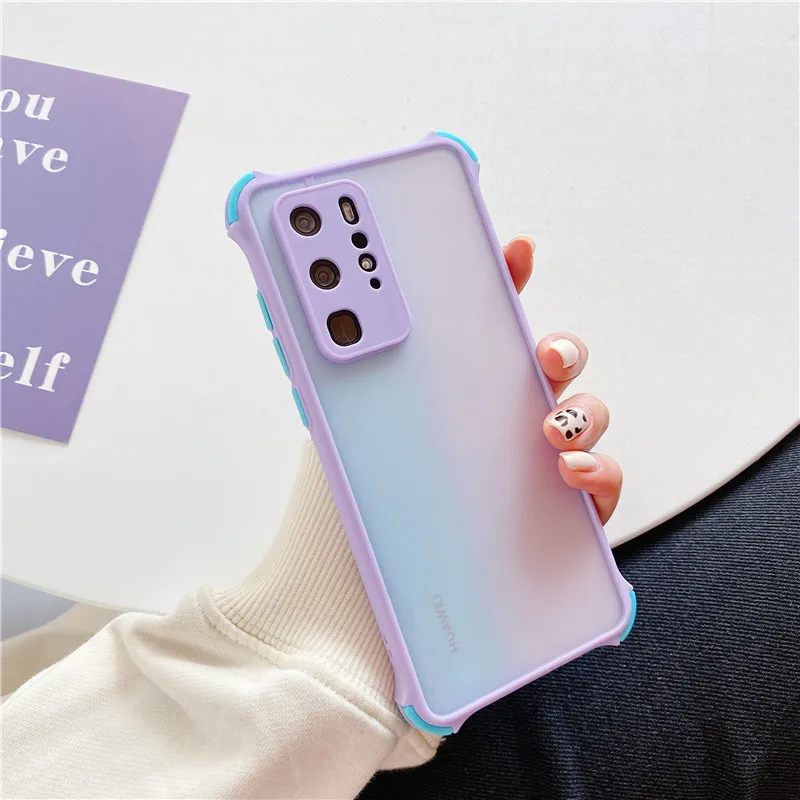anti fall phone case na for huawei p smart 2021 honor 9s 9c 9a y9a y7a y9s y7p y8s y5p y6p 2020 simple matte transparent cover free global shipping
