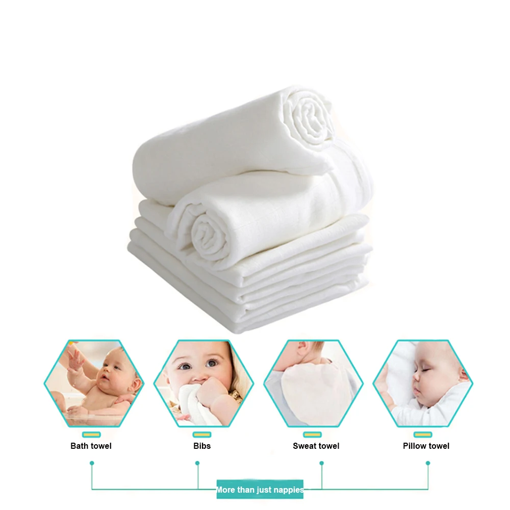 10 шт. многоразовые подгузники из хлопка и Марли для малышей вставки подгузников 4