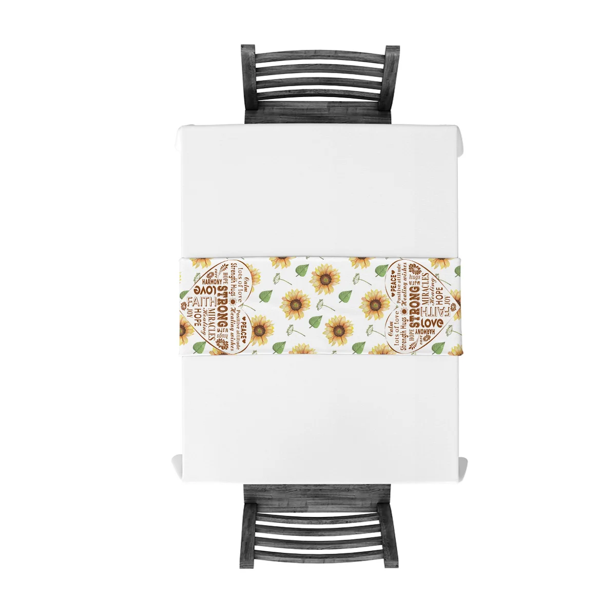 Sunflower Love Healing Words Warm Table Runners For Wedding Party Decoration Modern Runner Home Kitchen Decor | Дом и сад