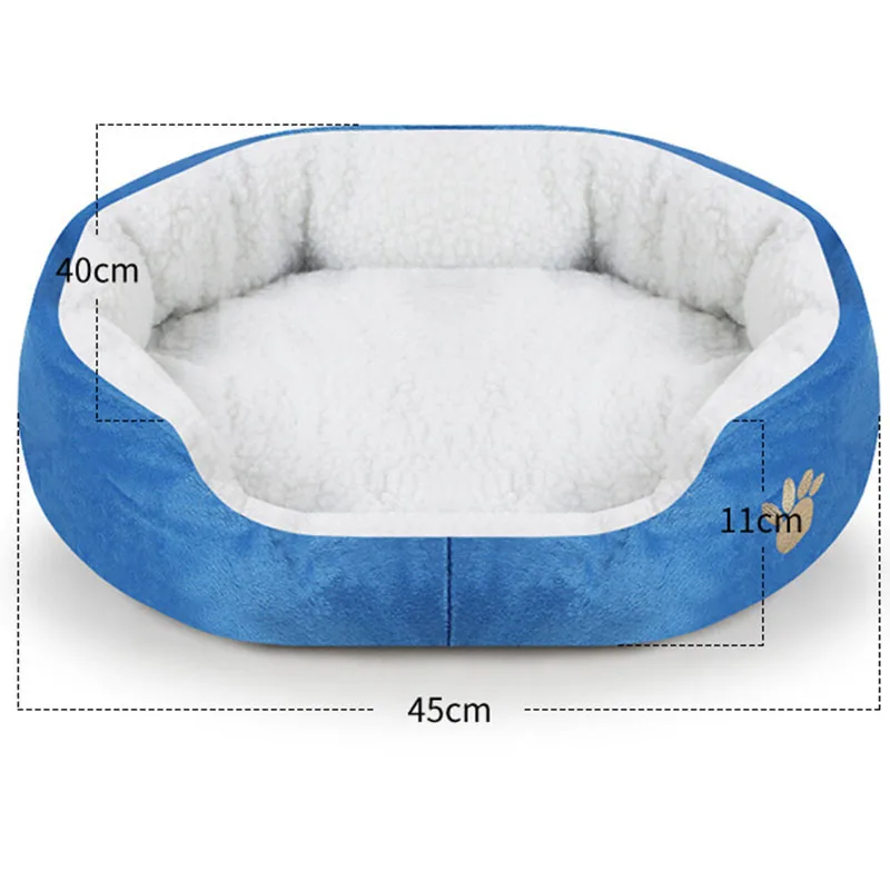Кровать для домашних питомцев домик кошек кровать собак хлопковая шерстяная