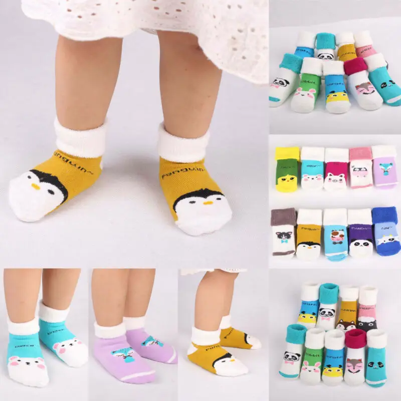 5 пар Нескользящие мягкие тапочки для новорожденных на возраст 0 3 года|Носки ног| |