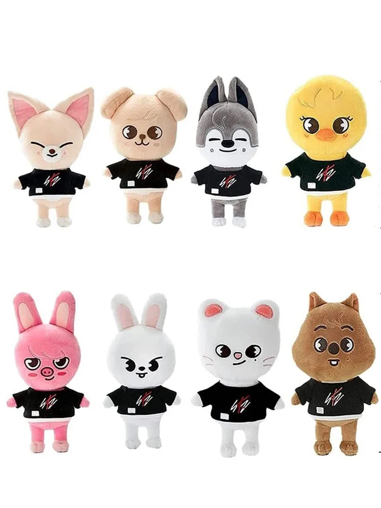 

20cm Plush Toys Stray Kids Cartoon Stuffed Animal Plushies Doll Bbokari Leebit Wolf Chan Puppym Children Toys Christmas Gifts