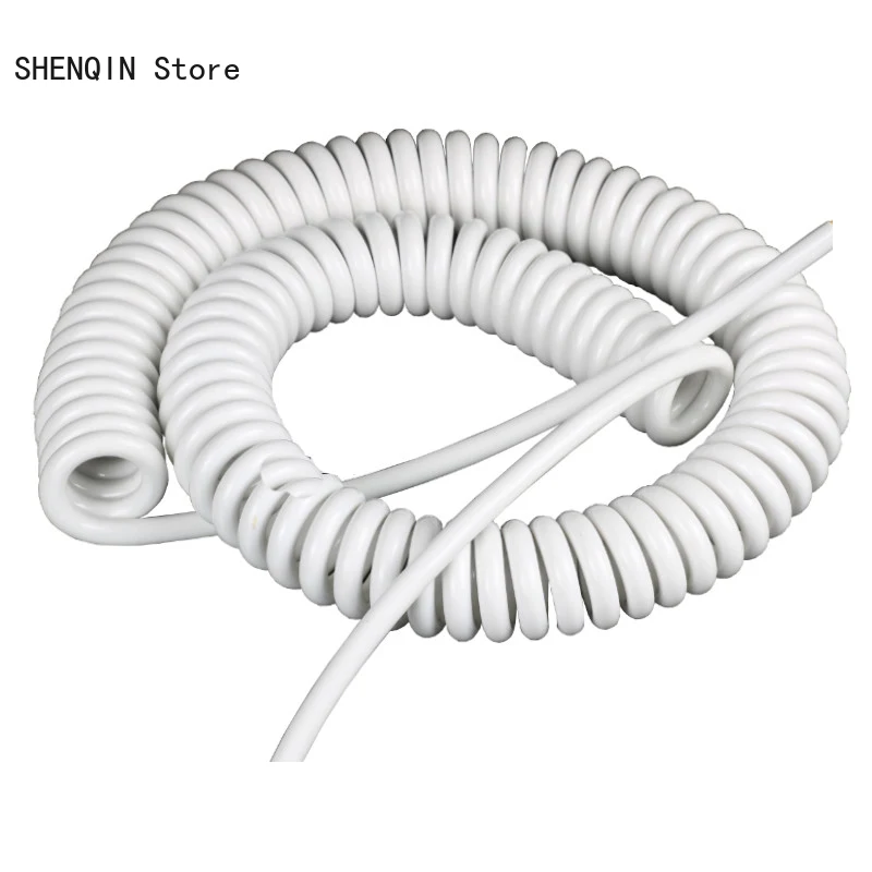 

3-core 2-core white spring wire Spiral cable 22AWG 18AWG 15AWG 13AWG 2.5m 5m 7.5m power cord expandable cable