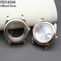 36mm 40mm rose gold case mens watch parts oyster air king sapphire crystal for seiko nh35 nh36 miyota 8215 movement 28 5mm dial