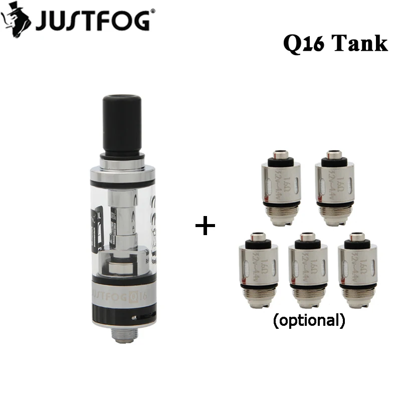 Оригинальный атомайзер JUSTFOG Q16 емкость для вейпа 2 мл аккумулятор электронная