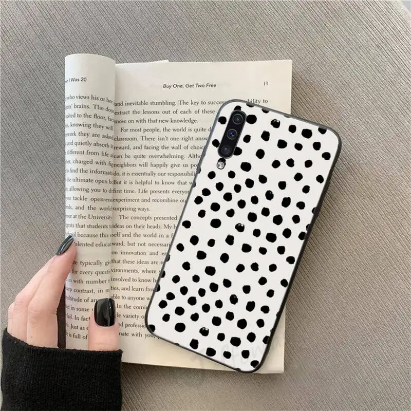 

Polka dots Art Silver Star pattern Phone Case For Samsung galaxy S 9 10 20 A 10 21 30 31 40 50 51 71 s note 20 j 4 2018 plus