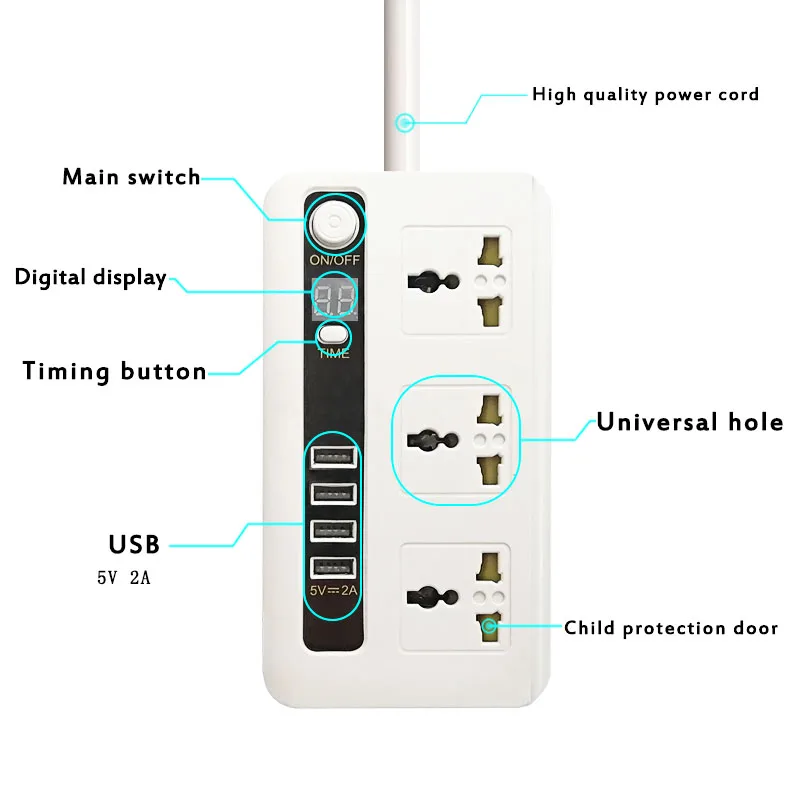 Интеллектуальная защита синхронизации Зарядное устройство адаптер 4USB блок