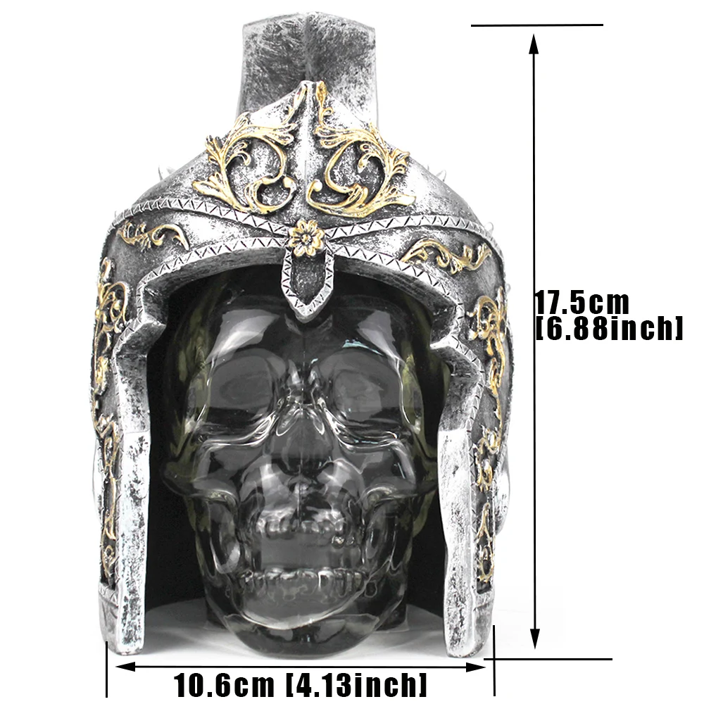 Череп с римским шлем гладиатора кристаллами голова водки череп креативные