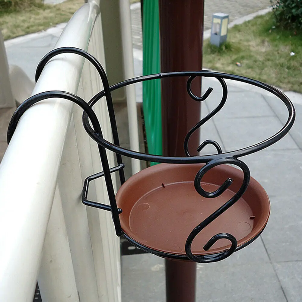 Подставка для цветочных горшков на балкон подвесная полка растений железная