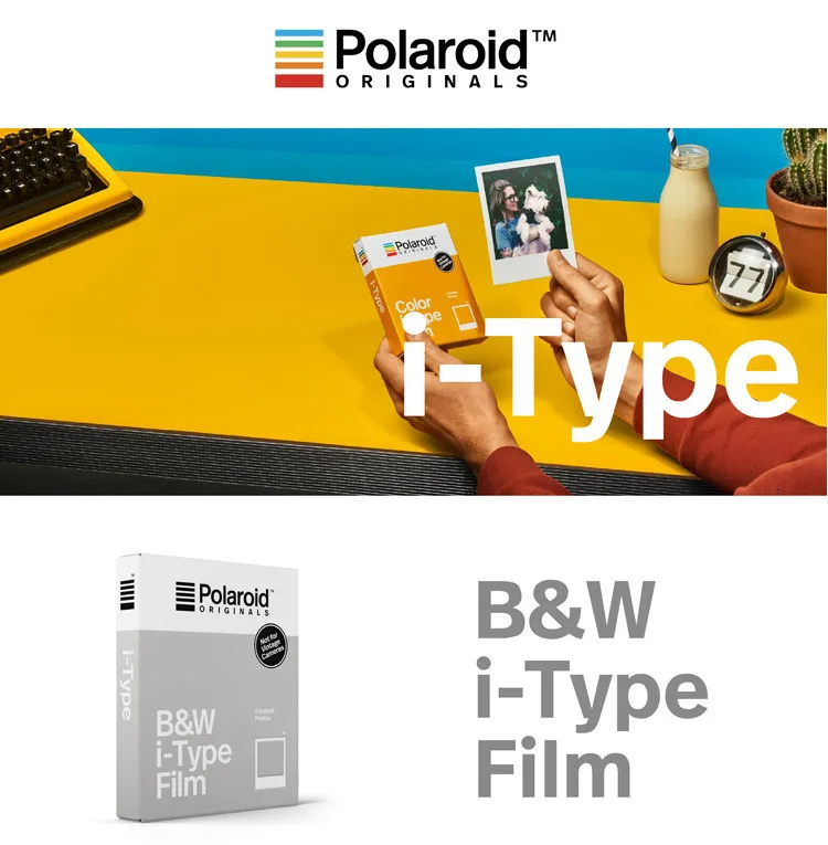 Новая Подлинная пленка Polaroid Originals мгновенного I-type цвета и черный белый для камеры Onestep2VF Instax