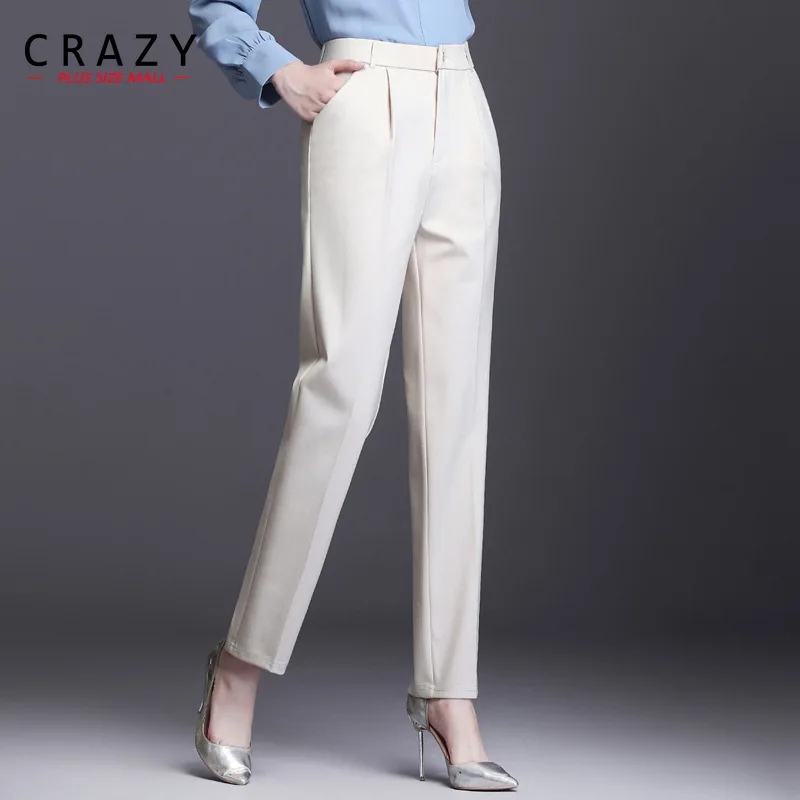 

2021 сезон: весна-лето повседневная одежда размера плюс Офисные женские туфли костюм штаны для женщин большие размеры 9XL 7XL 5XL брюки с высокой т...