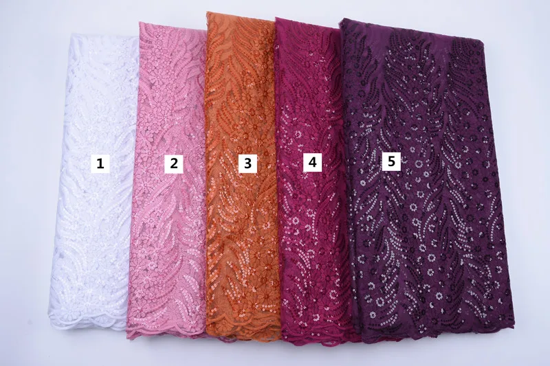 Французский Тюль кружевная ткань Высокое качество пайетки африканская сетчатая