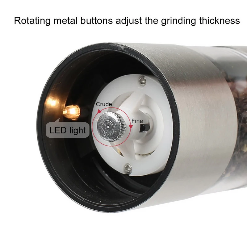 

Electric Salt Mill Pepper Grinder For Kitchen Pepper Grinder Mill Salt Pepper Grinding Automatic Pepper Shake Cooking Tools