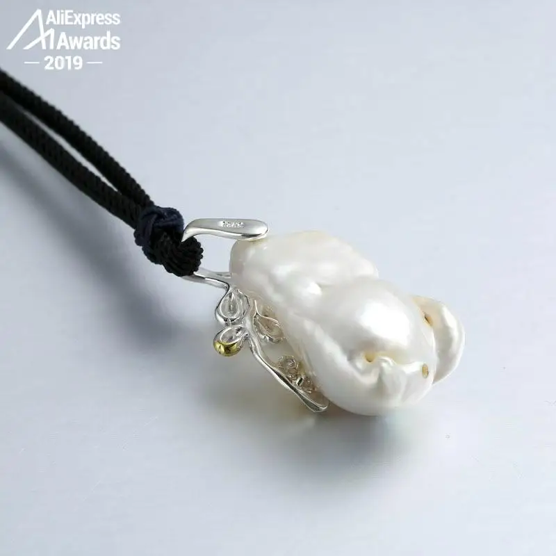 Простой кулон в виде ракушки из стерлингового серебра S925 пробы для ожерелья