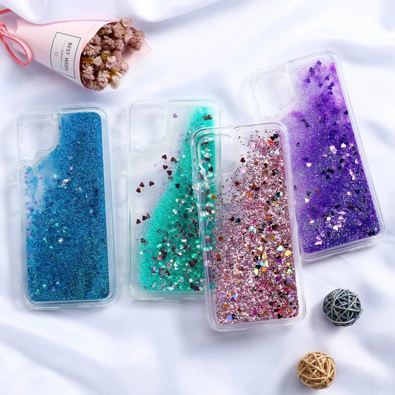 

Liquid Glitter Cases For Huawei P40 Lite Honor 8X 10i 10 9 10X Lite 9A P20 P30 P20 Pro P Smart 2021 Z Y7 Y6 2019 Nova 5T Covers