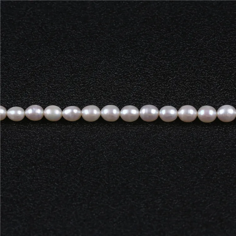 Пресноводные жемчужные пряди в форме риса 6-7 мм по заводской цене оптом |