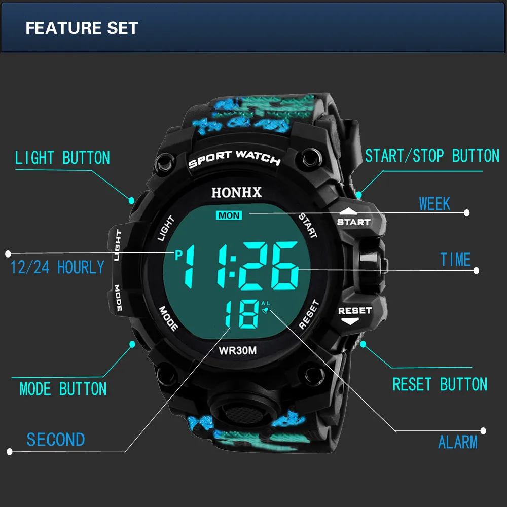 

Male Analog Led Digital Outdoor Clock Waterproof Military Army Sport Wristwatches Mechanical Sport Watch Men