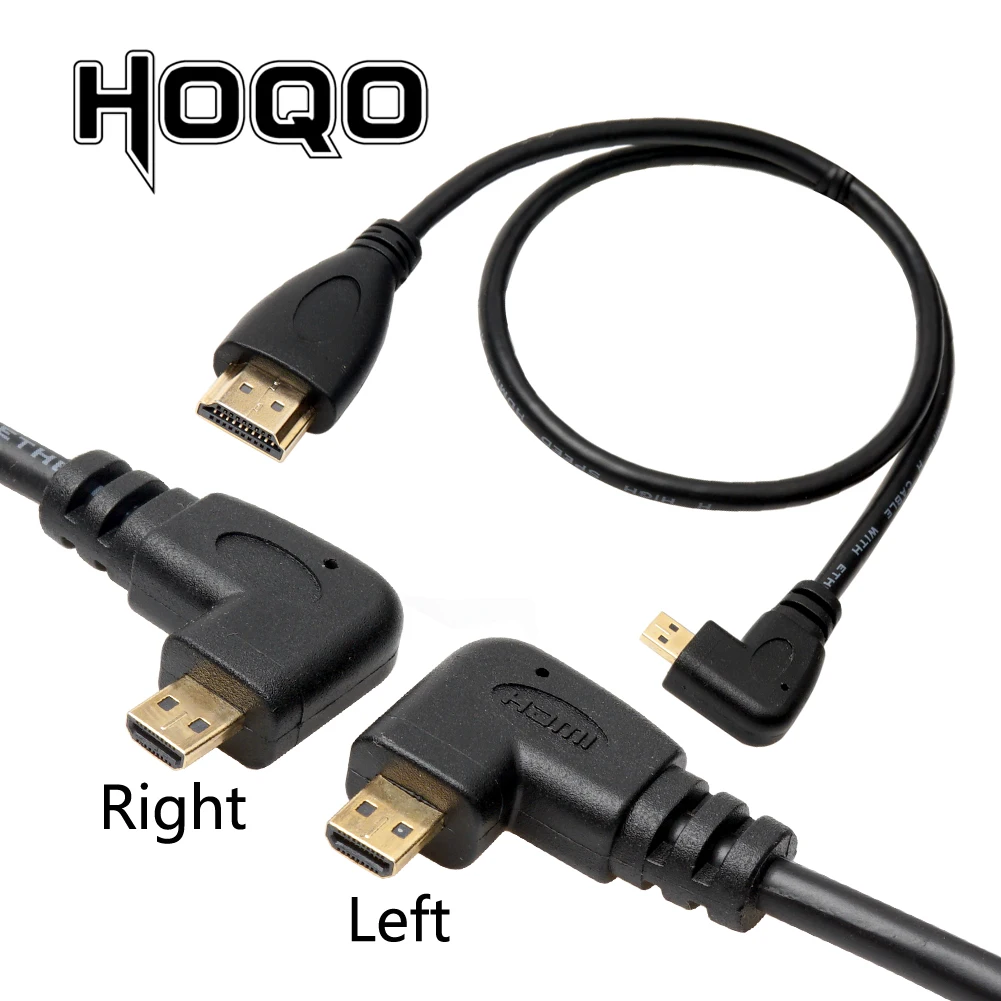 90 градусов микро HDMI к HDMI кабель вверх/вниз/влево/правый угол микро HDMI кабель для цифровой камеры sony a6400 GH4 планшет 50 см/150 см