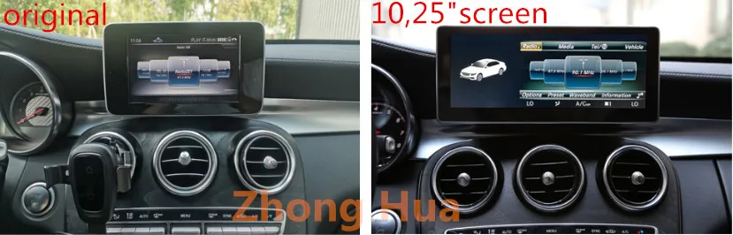10,25 дюймовый автомобильный Android gps навигатор для Mercedes Benz GLC C Class W205- с мультимедийным bluetooth wifi сенсорным экраном