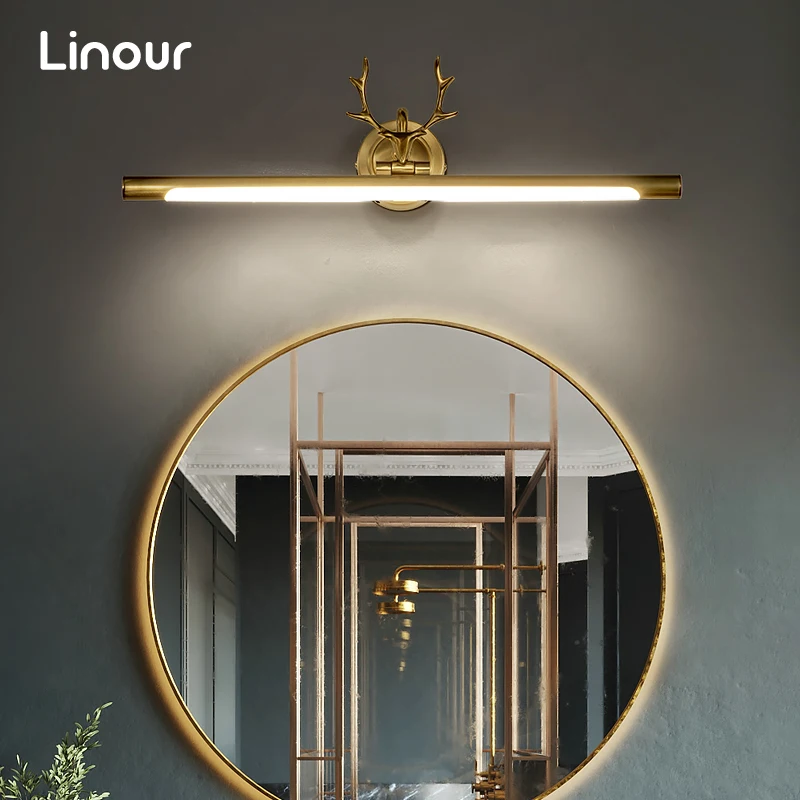 Скандинавский светодиодный зеркальный светильник современная настенная лампа