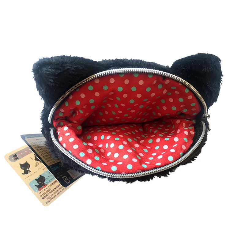 Симпатичный кошелек для монет кутусита нианко с черной кошкой кошельки кавай