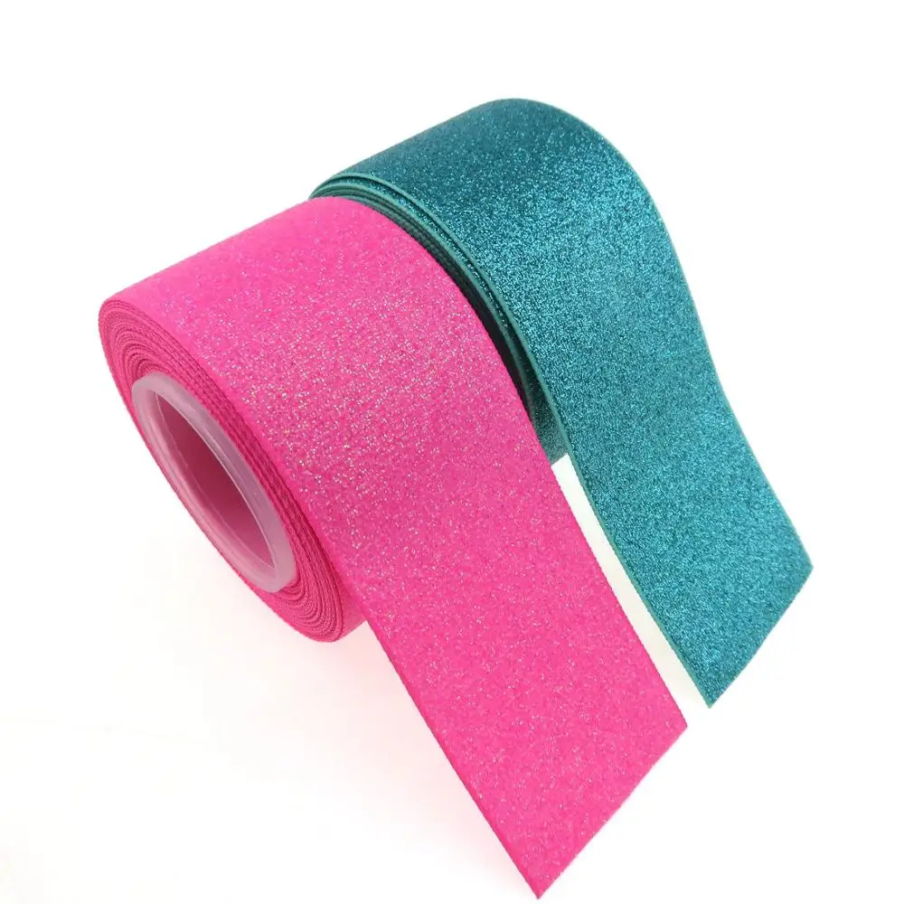 100 ярдов 9 мм блестящие и мягкие однотонные аксессуары для бантов DIY