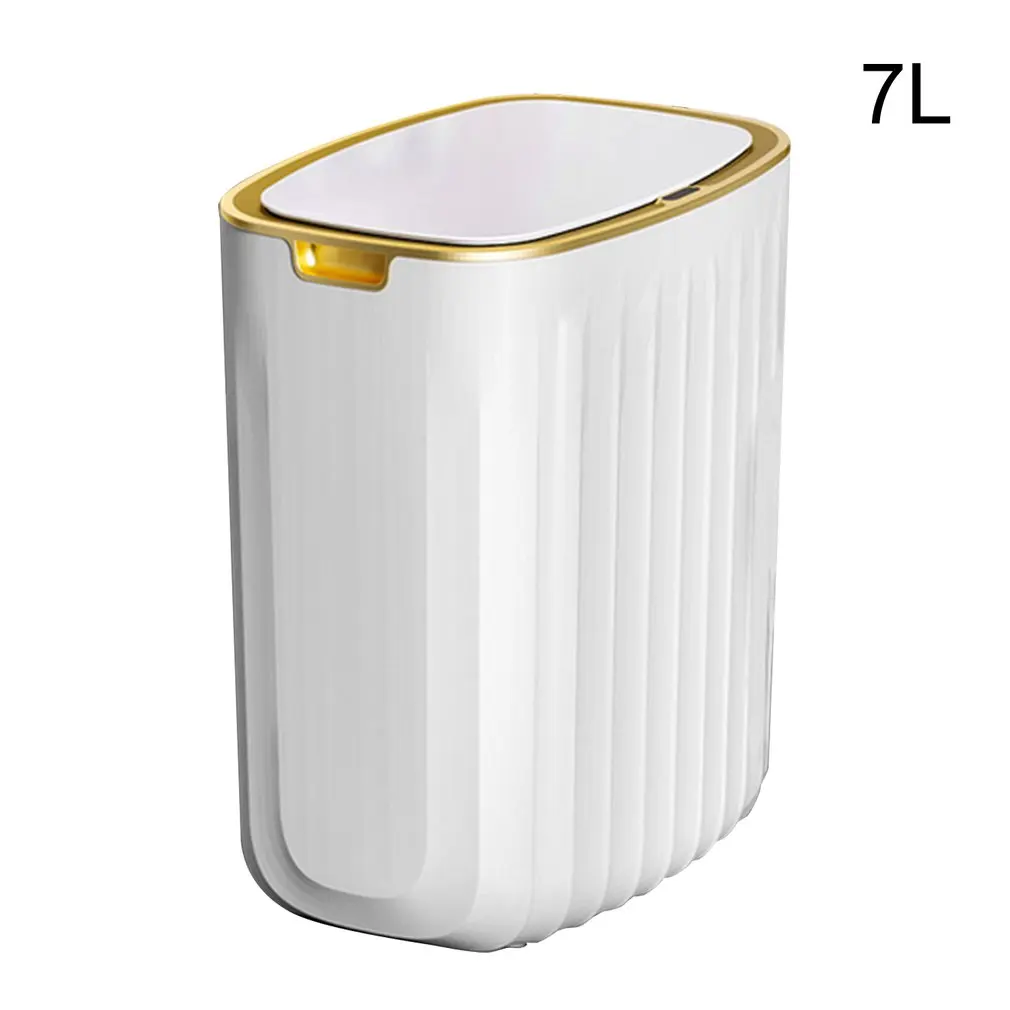 

Мусорная корзина с крышкой, умный сенсор, для кухни, ванной, туалета, лучшая автоматическая индукция, водонепроницаемое ведро, быстрая доста...