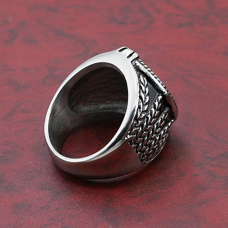 Готический древний амулет кольцо руны мужские Boyes Нержавеющая Сталь Пшеницы с