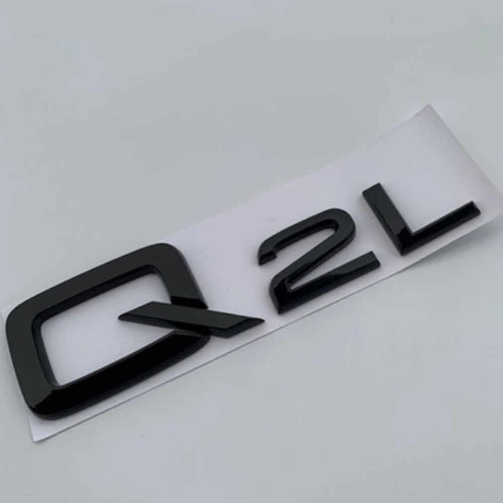 Черные наклейки на заднюю часть машины с названием модели AUDl Q5L: буквы Q2L Q3 Q5 Q7, знаки, эмблемы, накладки, изготовленные из ABS-пластика.