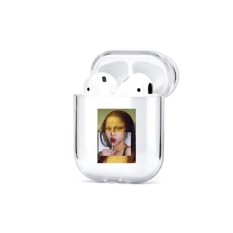 

Funny Case For Airpods Transparent Bluetooth Headphone Protective Case For Air pods Hard Cover