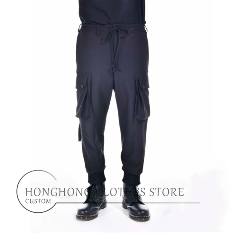 M-6XL A new trend for men's loose harun pants, small leg pants, large size slacks  leg corset hair stylist spring pants