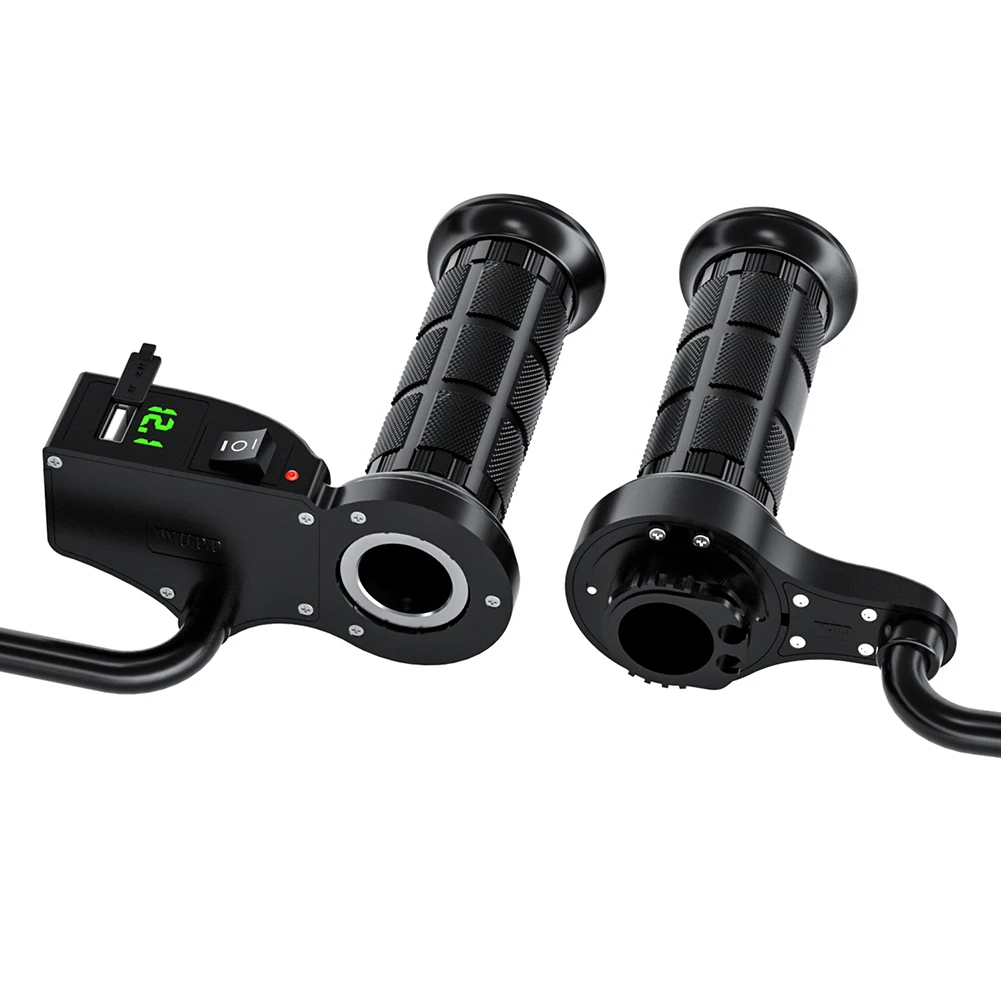 

Handlebar 12V Heated Grips CS-503A1 7/8 Motorcycle USB Charger Digital Voltmeter for Outdoor Personal Motorcycle Accessory