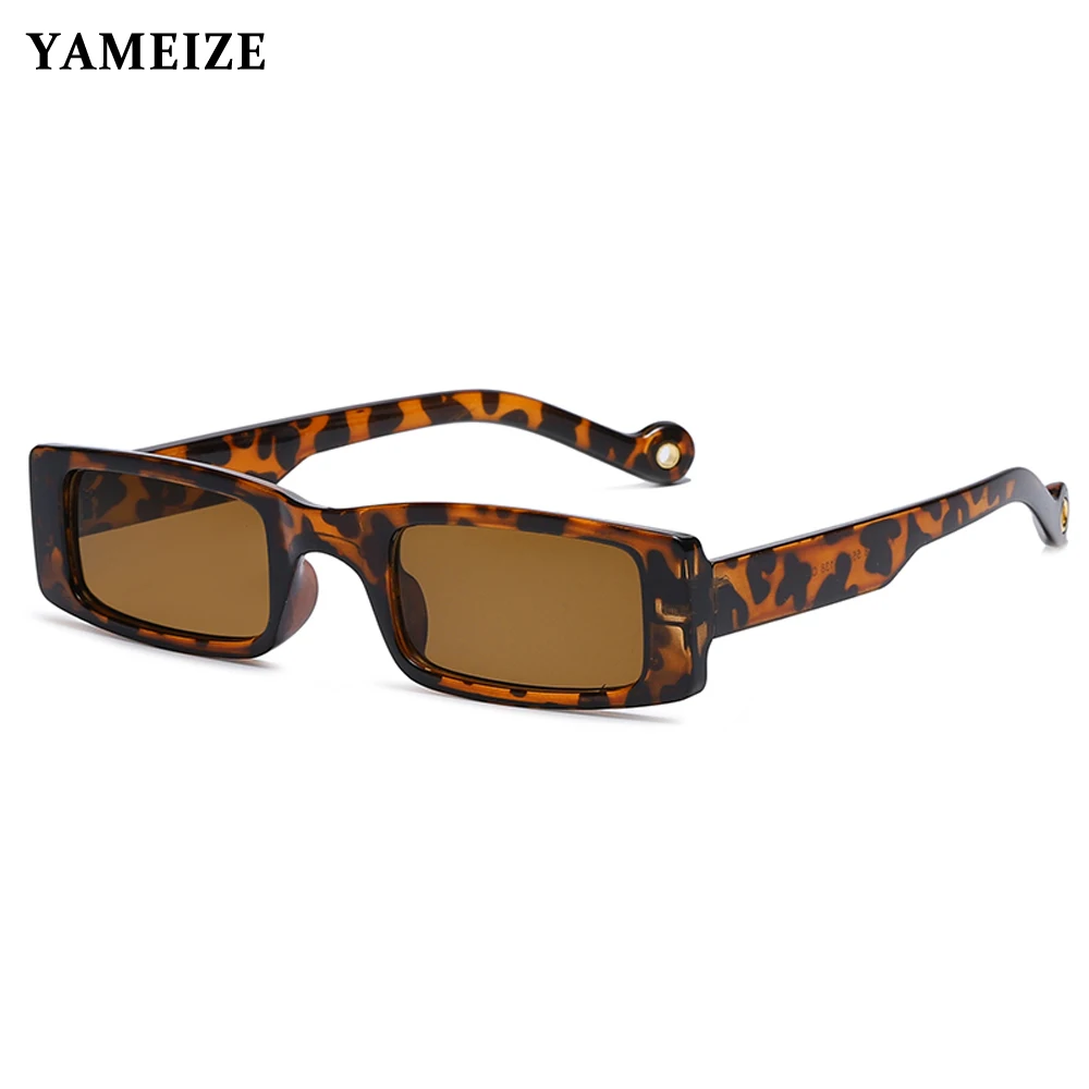 

YAMEIZE Narrow Rectangle Sunglasses Women Brand Designer Men Vintage Rectangular Frame Hip Hop Trendy Retro Sun Glasses Gafas De