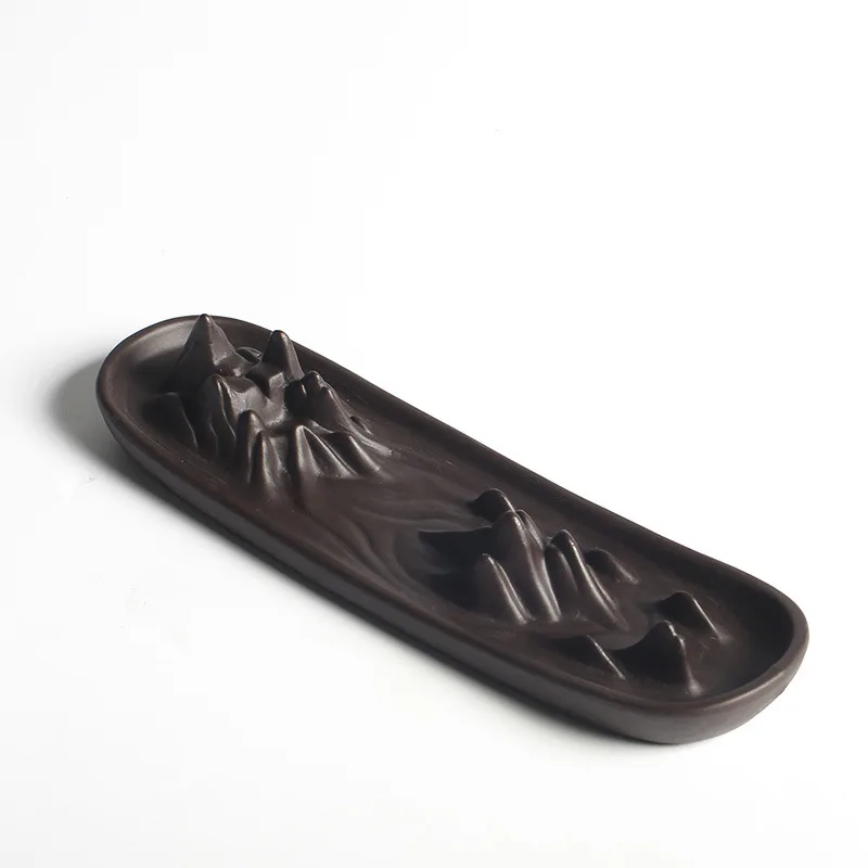 

Lofty Mountains And Flowing Water Backflow Incense Burner Cerative Resin Smoke Waterfall Incense Sticks Holder