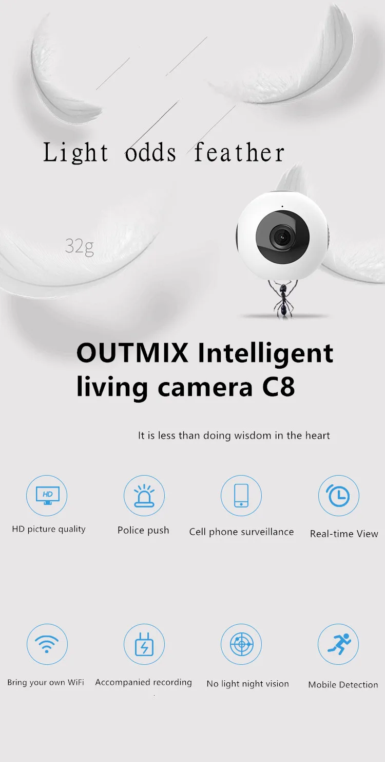 C8 миникамера в мини-видеокамерах wifi ip камера удаленного наблюдения ip с датчиком движения HD крошечная умная микрокамера миниатюрная