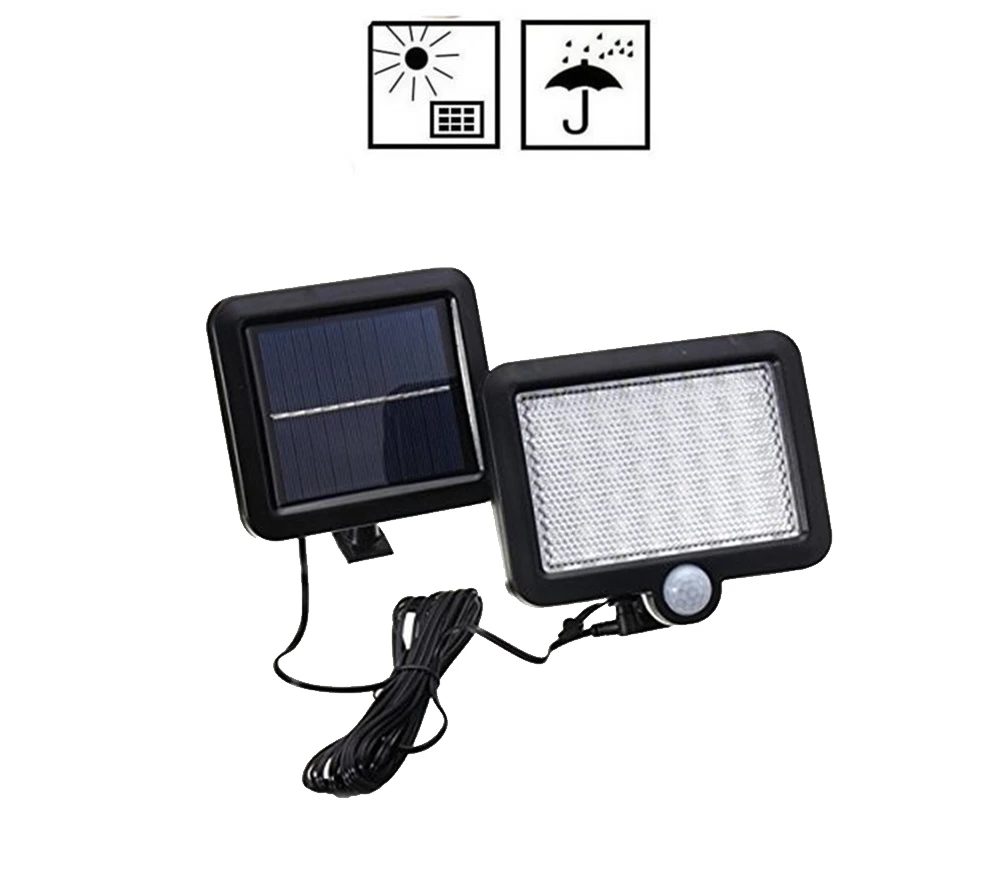 Водонепроницаемый светильник на солнечной панели с пассивным ИК датчиком