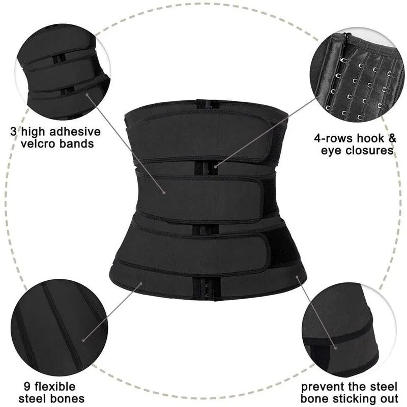 

Sports Abdominal Belt Waist Trainer Slimming Belt Body Shaper Belt Slim Corset Cincher Waist Belt S-XXXL Size For Women T5W0