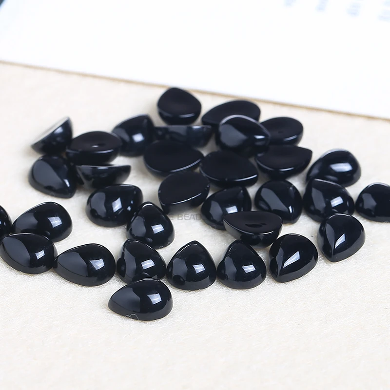 Бусины из натурального черного агата круглые/овальные/в форме капли 10 шт./лот |