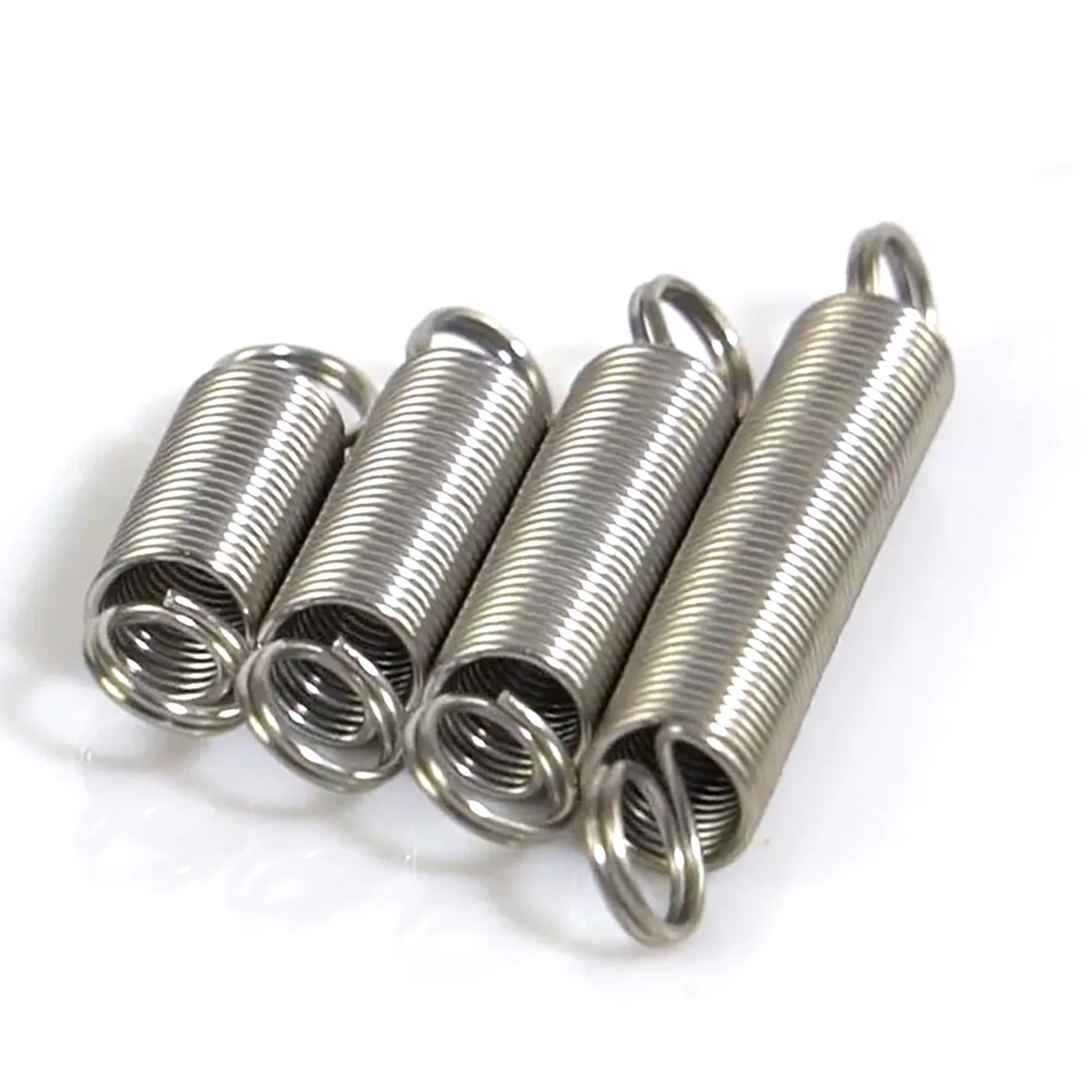 

10 Pieces, Wire Diameter 0.4mm, Outer Diameter 4mm, Length 15-60mm 304 Stainless Steel Dual Hook Small Expansion Tension Spring