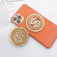 1pcs creative diy mobile phone case kirsite jewelry rotating dollar coin accessories rotating dollar accessories