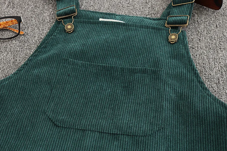 Женское вельветовое платье в стиле ретро осенне-весенний сарафан на подтяжках