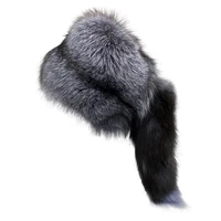 natural fox fur hat ladies real fox hat winter thick warm fashion hat silver fox fur hat ladies