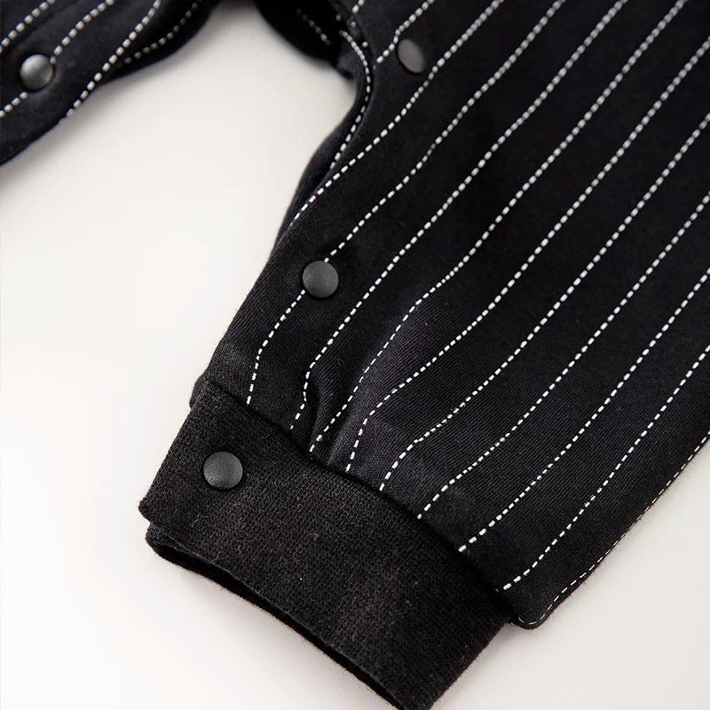 YiErYing Newborn Baby Boy Romper Jumpsuit Overalls Infant Cotton Outfit Black and white grid with Bow Tie Gentleman's baby |